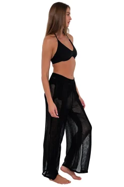 Cover-Ups<Sunsets Black Breezy Beach Pant