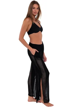 Cover-Ups<Sunsets Black Breezy Beach Pant