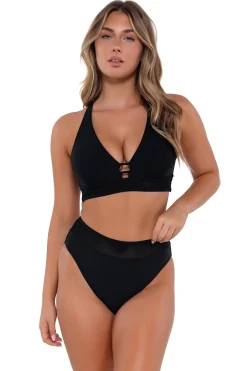 Plus Size|Underwire<Sunsets Black Danica Top