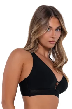 Plus Size|Underwire<Sunsets Black Danica Top