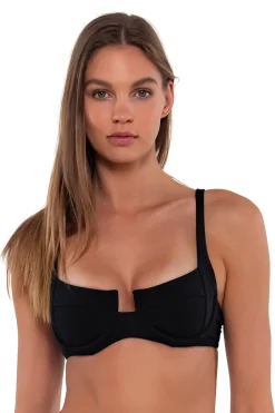 Underwire|Bikini Tops<Sunsets Black Juliette Underwire Top