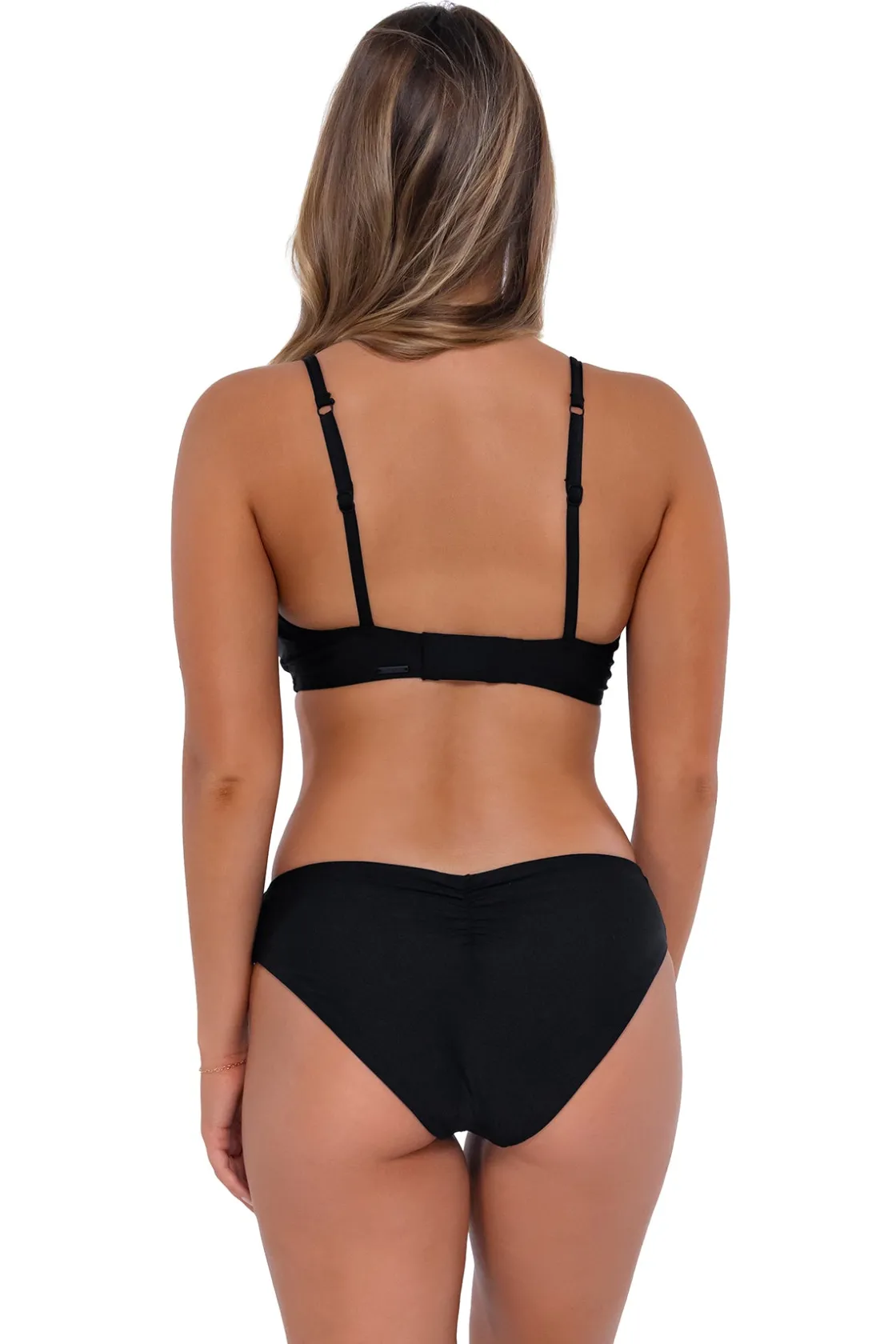 Plus Size|Bra-Sized<Sunsets Black Kauai Keyhole Top