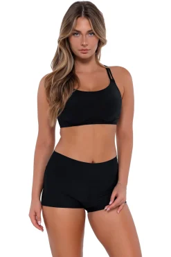 Plus Size|Swim Shorts<Sunsets Black Kinsley Swim Short