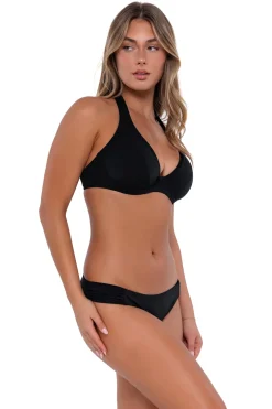 Plus Size|Underwire<Sunsets Black Muse Halter Top
