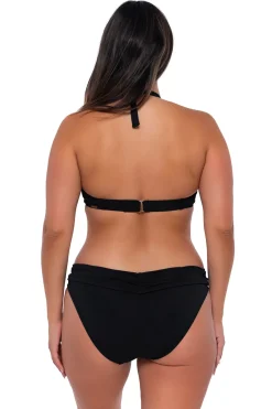 Plus Size|Underwire<Sunsets Black Muse Halter Top
