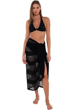 Cover-Ups<Sunsets Black Paradise Pareo