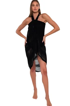 Cover-Ups<Sunsets Black Paradise Pareo