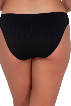 Low-Rise|Bikini Bottoms<Sunsets Black Seagrass Texture Audra Hipster Bottom