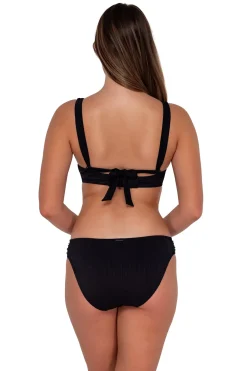 Plus Size|Underwire<Sunsets Black Seagrass Texture Vienna V-Wire Top