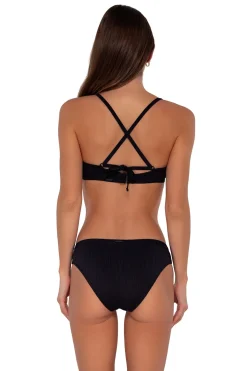 Underwire|Bikini Tops<Sunsets Black Seagrass Texture Brooke U-Wire Top