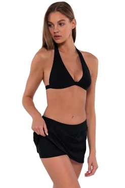 Swim Skirts<Sunsets Black Sporty Swim Skirt