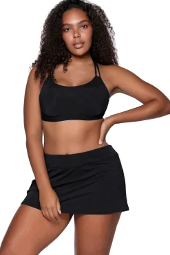 Swim Skirts<Sunsets Black Sporty Swim Skirt