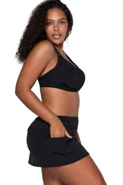 Swim Skirts<Sunsets Black Sporty Swim Skirt