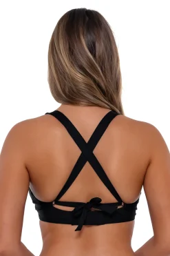 Plus Size|Underwire<Sunsets Black Vienna V-Wire Top