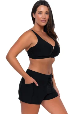 Plus Size|Underwire<Sunsets Black Vienna V-Wire Top