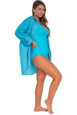 Cover-Ups<Sunsets Blue Bliss Delilah Shirt