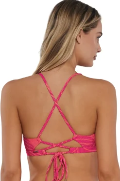 Wire-Free|Bikini Tops<Sunsets Blushing Palms Sandbar Rib Brandi Bralette Top