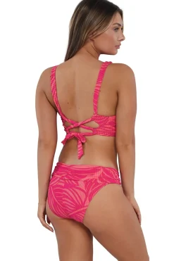 Plus Size|Underwire<Sunsets Blushing Palms Sandbar Rib Elsie Top