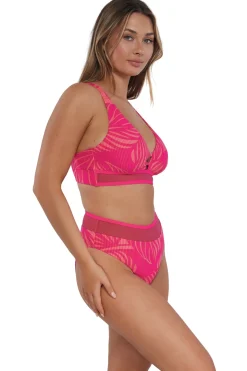 Plus Size|Underwire<Sunsets Blushing Palms Sandbar Rib Danica Top