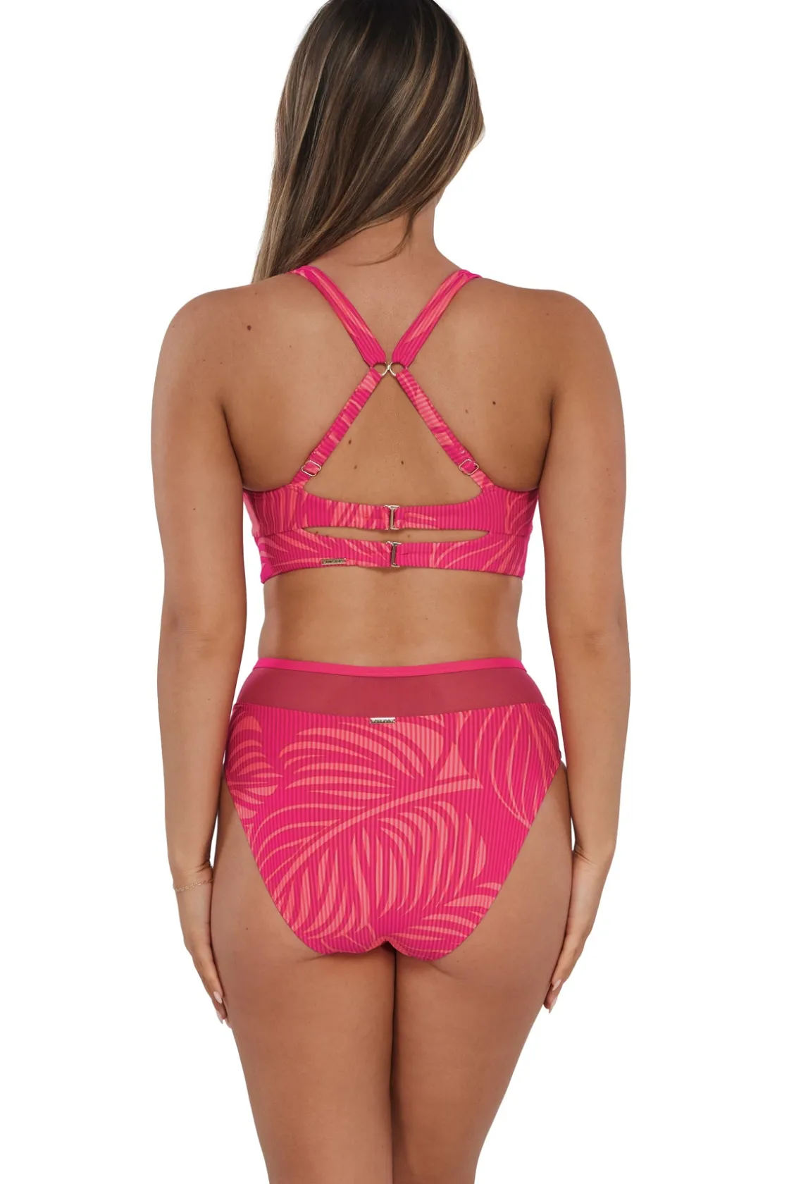 Plus Size|Underwire<Sunsets Blushing Palms Sandbar Rib Danica Top