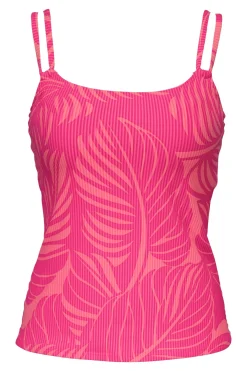 Plus Size|Underwire<Sunsets Blushing Palms Sandbar Rib Taylor Tankini Top