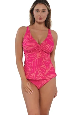Underwire|Tankinis<Sunsets Blushing Palms Sandbar Rib Forever Tankini Top