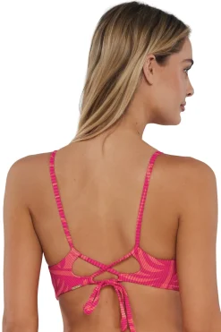 Wire-Free<Sunsets Blushing Palms Sandbar Rib Lyla Bralette Top