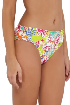 Plus Size|Bikini Bottoms<Sunsets Botanical Bliss Sandbar Rib Unforgettable Bottom