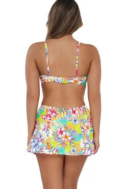 Plus Size<Sunsets Botanical Bliss Sandbar Rib Sporty Swim Skirt
