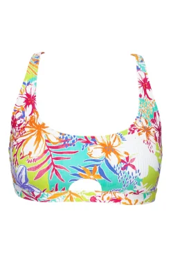 Wire-Free|Bikini Tops<Sunsets Botanical Bliss Sandbar Rib Brandi Bralette Top
