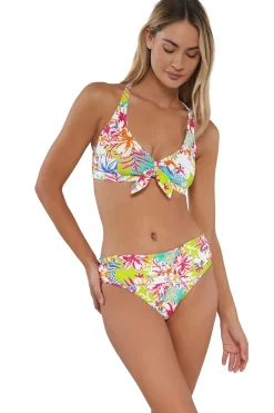 Wire-Free|Bikini Tops<Sunsets Botanical Bliss Sandbar Rib Brandi Bralette Top