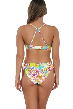 Plus Size|Underwire<Sunsets Botanical Bliss Sandbar Rib Kauai Keyhole Top