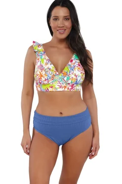 Plus Size|Wire-Free<Sunsets Botanical Bliss Sandbar Rib Willa Wireless Top