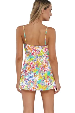 Swim Dress<Sunsets Botanical Bliss Sandbar Rib Naomi Swim Dress One Piece
