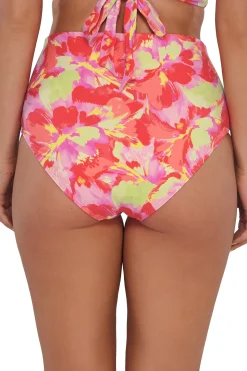 Plus Size|High-Waist<Sunsets Butterfly Beach Capri High Waist Bottom
