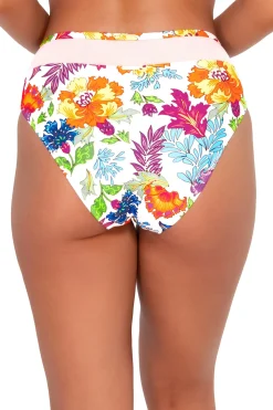 Plus Size|Bikini Bottoms<Sunsets Camilla Flora Annie High Waist Bottom