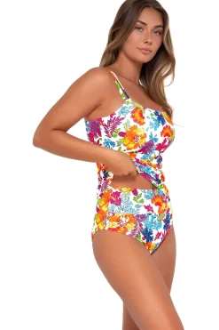 Plus Size|Underwire<Sunsets Camilla Flora Taylor Tankini Top