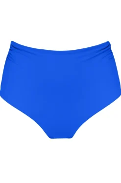 Plus Size|High-Waist<Sunsets Electric Blue Capri High Waist Bottom