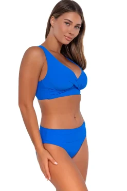 Plus Size|Underwire<Sunsets Electric Blue Elsie Top