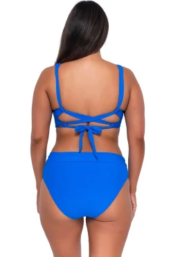 Plus Size|Underwire<Sunsets Electric Blue Elsie Top