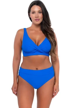 High-Waist<Sunsets Electric Blue Hannah High Waist Bottom