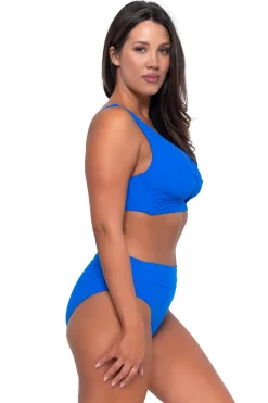 High-Waist<Sunsets Electric Blue Hannah High Waist Bottom