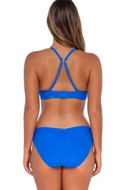 Plus Size|Bra-Sized<Sunsets Electric Blue Kauai Keyhole Top