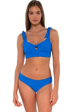 Bikini Tops<Sunsets Electric Blue Lily Top