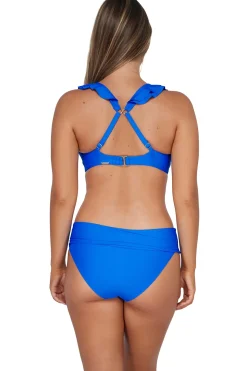 Plus Size|Wire-Free<Sunsets Electric Blue Willa Wireless Top