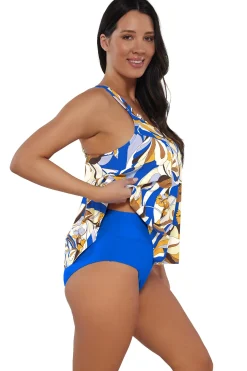 Plus Size|Wire-Free<Sunsets Escape Bali Bungalow Sadie Tankini Top