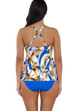 Plus Size|Wire-Free<Sunsets Escape Bali Bungalow Tori Tankini Top