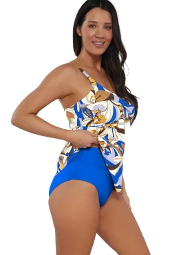 Plus Size|Wire-Free<Sunsets Escape Bali Bungalow Tori Tankini Top