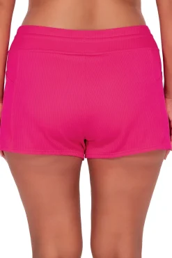 Plus Size<Sunsets Escape Begonia Sandbar Rib Laguna Swim Short