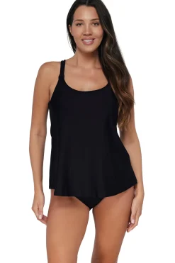 Tankinis<Sunsets Escape Black Jenna Tankini Top